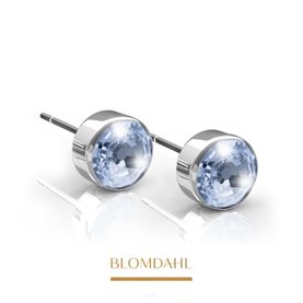 Blomdahl - Kolczyki - Srebrny Tytan Medyczny - Bezel 4 mm Alexandrite 1szt