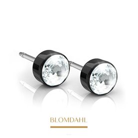 Blomdahl - Czarny tytan medyczny Bezel Crystal 5 mm SFJ 1szt