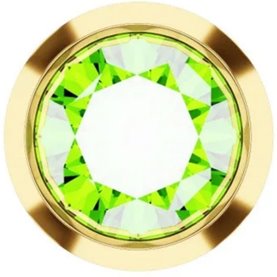 Studex - Peridot w oprawie pełnej kolor złoty