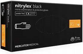 MERCATOR - rękawice nitrylex BLACK - XS
