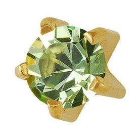 Studex - Peridot w pazurkach kolor złoty