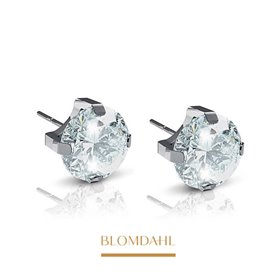 Blomdahl - Golden Titanium Tiffany 4mm Square Cz White