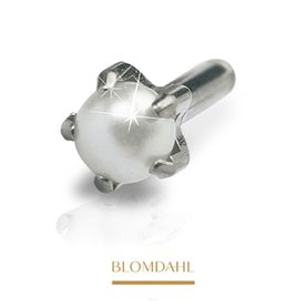 Blomdahl - Kolczyki - Srebrny Tytan Medyczny - Tiffany 4 mm Pearl 1szt