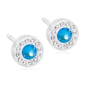 Blomdahl - MP B. Halo 6mm Crystal/Shiny Blue (D)