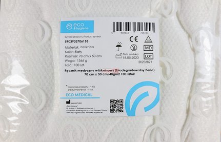 Paper&Nonwoven - Ręcznik BIOdegradowalny PERŁA 70x50cm ( 50szt )