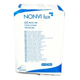 Zarys - Nonvi lux Kompresy włókninowe niejałowe 7,5x7,5 cm 30g 100 szt.