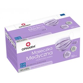 OPHARM - Maseczka Medyczna 50szt VIOLET fioletowa
