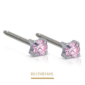 Blomdahl - Kolczyki - Srebrny Tytan Medyczny - Tiffany Light 4 mm Rose 1szt