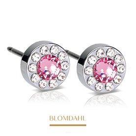 Blomdahl - MP B. Halo 6mm Crystal/Shiny Rose(D)