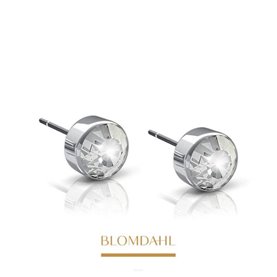Blomdahl - Silver Titanium Bezel 3mm Crystal