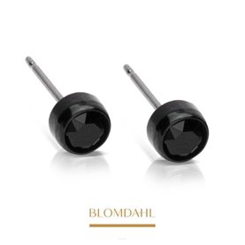 Blomdahl - Kolczyki - Czarny tytan medyczny - Plain 4mm 1szt