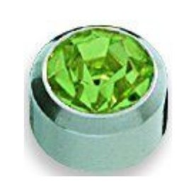 Studex - Peridot w oprawie pełnej kolor srebrny