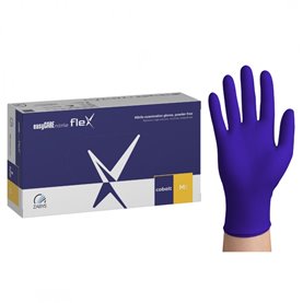 Rękawice nitrylowe, bezpudrowe easyCARE Nitrile Flex Cobalt, 100 szt. rozm. M
