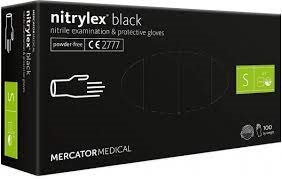 MERCATOR - rękawice nitrylex BLACK - S